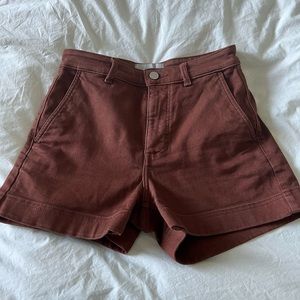 Everlane The Cotton Twill Short in Rosewood (size 2)